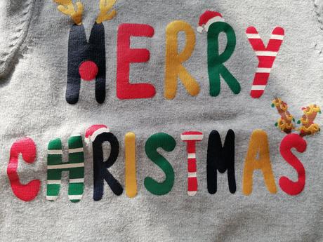 Šedý vianočný svetrik, h&m,98