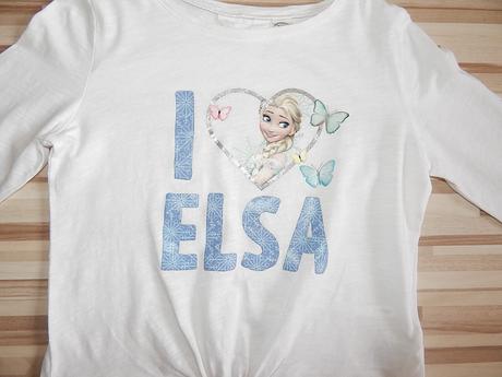 Dievčenské tričko elsa frozen, h&m,122