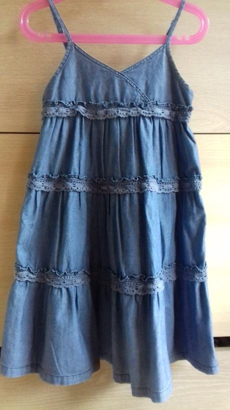 Rifľové šaty, h&m,122