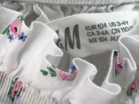 Blúzka letná kvetinkova, h&m,104