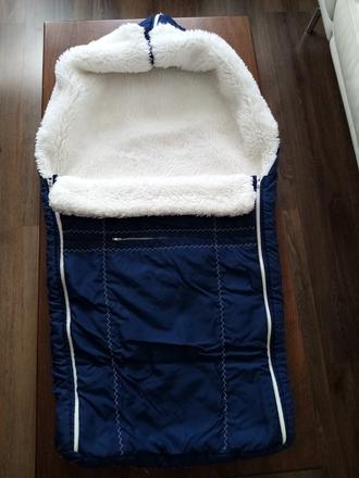 Retro fusak do kočíka - granát blue, 