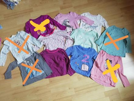 Mix dievčenské tricka dlhe, 104–116