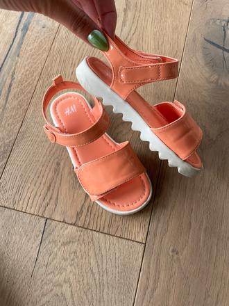 Oranzove sandalky, h&m,26