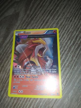 Pokemon leskla tcg karta legenda entei,