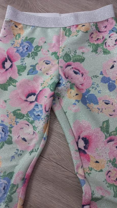 Kvetinkové legíny, h&m,134