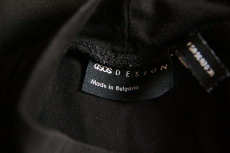 Čierny body top asos, s, s