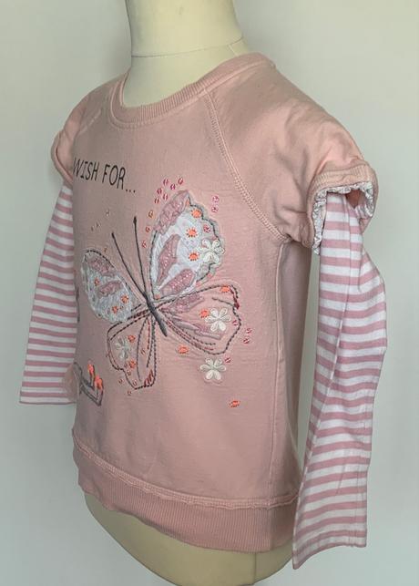 Next ružová mikina s vílou a 3d efektmi, next,116