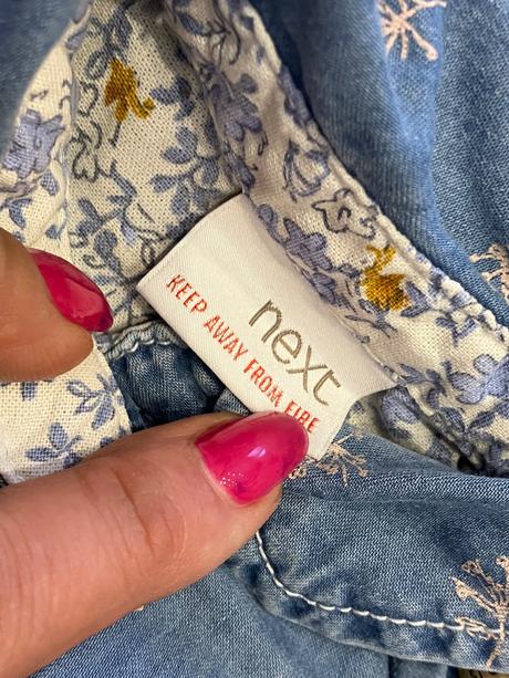 Dievčenské rifľové šaty next (74), next,74