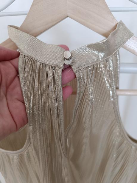 Zlaté plisované šaty mohito, mohito,xs