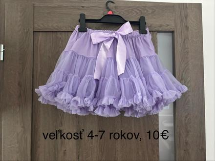Tutu sukňa fialová,