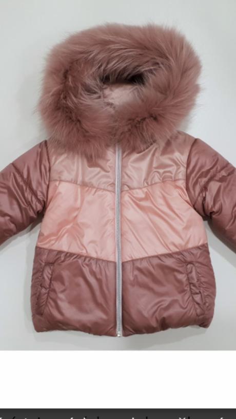 Zimná bunda s prírodnou kožušinou, 110