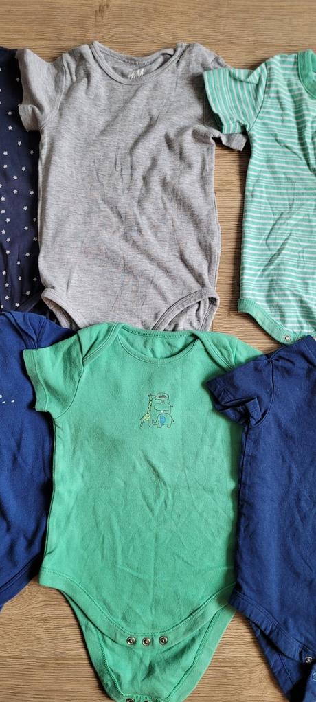 Body s krátkym rukávom 6ks, h&m,86