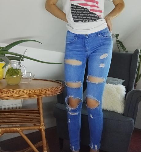 Roztrhané rifle veľ.34, tally weijl, tally weijl,34