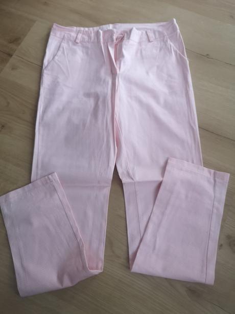 Ružové elegantné nohavice, l