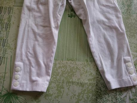 Dievčenské biele 3/4 legíny, blu kids, 98-104 cm, 104