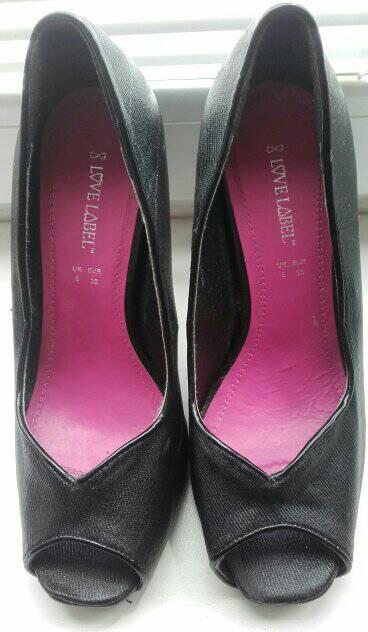 Topánky na opätku 38 čierne, 38