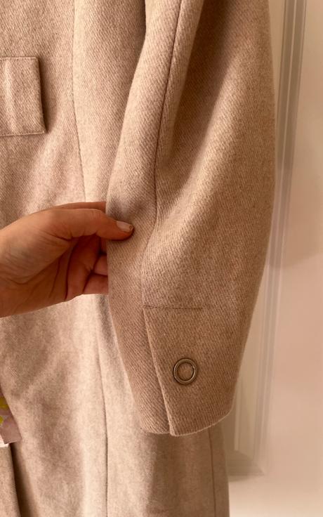 Béžový vlnený kabát, reserved, xs/34, reserved,xs