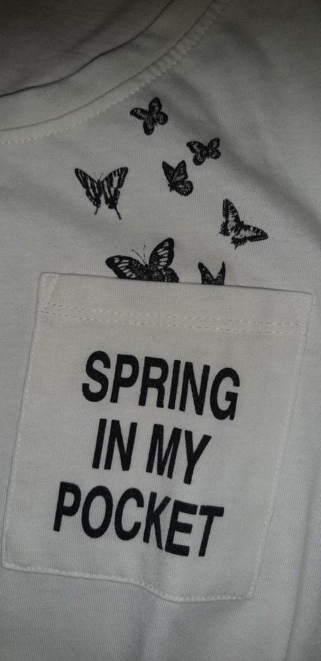 Biele tričko s motýľmi, cherokee,xs