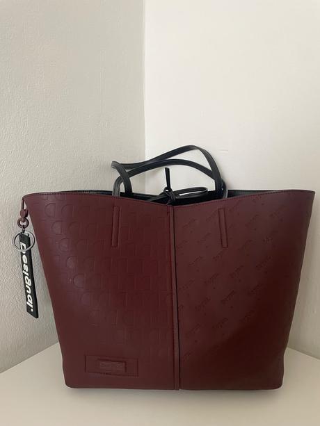 Kožená obojstranná kabelka desigual, desigual