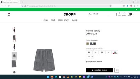 Kraťasy cropp tmavosivé, l