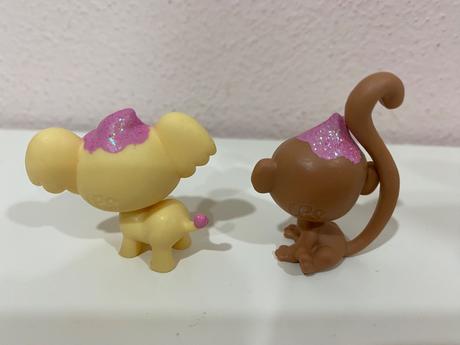 Lps mini sloník a opica sada spolu, 