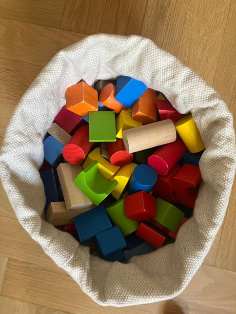 Vrece drevených kociek, 