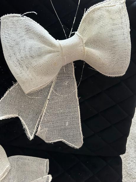 Vianočné ozdoby mašle 7 kusov, 