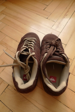 Kožené hnedé topánky quiksilver č.32 nenosené, quiksilver,32