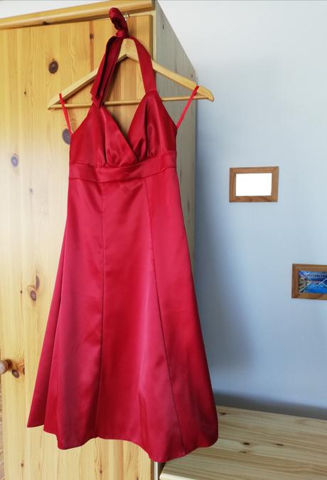 Predám červené spoločenské šaty veľ 34/36, orsay,34