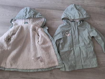 Zateplena pogumovana bunda na daždive prechodné po, 98