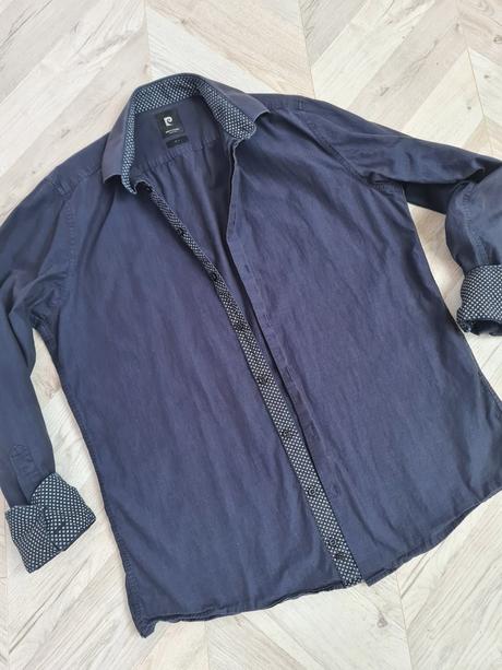 Tmavo-modrá košeľa, pierre cardin,m