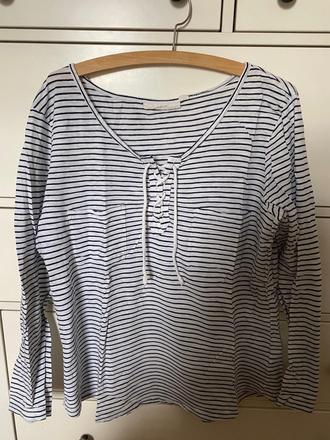 Dámske pruhované tričko h&m vel xl, h&m,xl