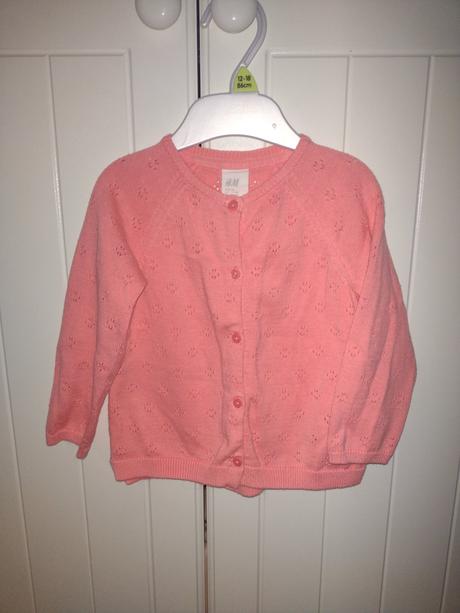 Lososový svetrík, h&m , veľkosť 80, h&m,80