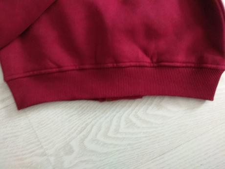 Bordová mikina na gombíky s kapucňou, 140