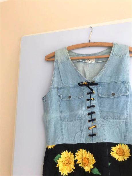 Letné slnečnicové maxi šaty m/l, l