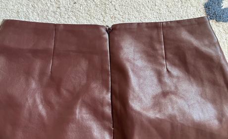 Koženková burgundy sukňa, new look, l/40, new look,l