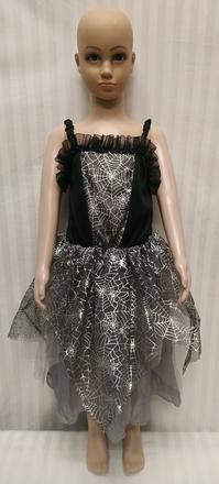 Kostým čierno strieb. pavúčie dievča basic 104-116, 