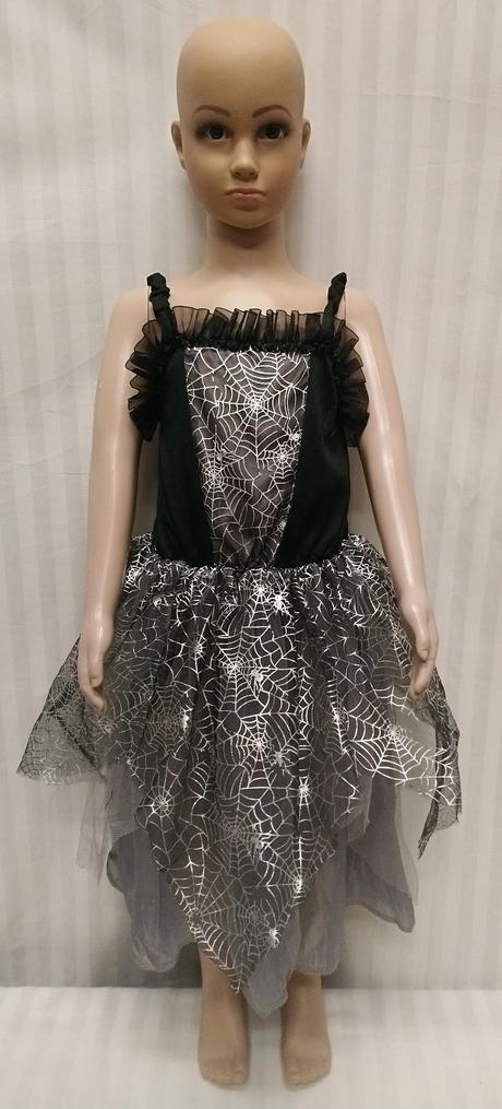 Kostým čierno strieb. pavúčie dievča basic 104-116,