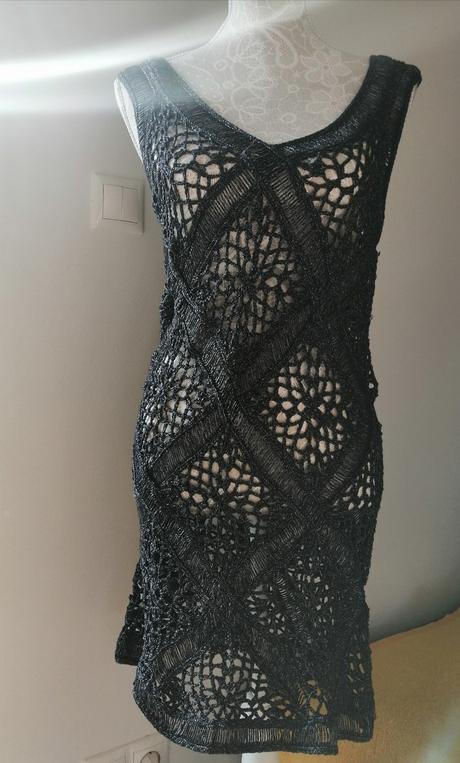 Pletené sivé šaty vs-m, m