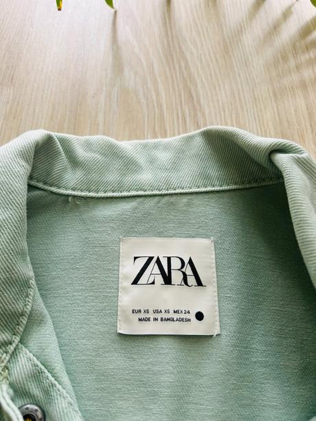 Perfektná mentolová džínsová bunda značky zara, zara,xs