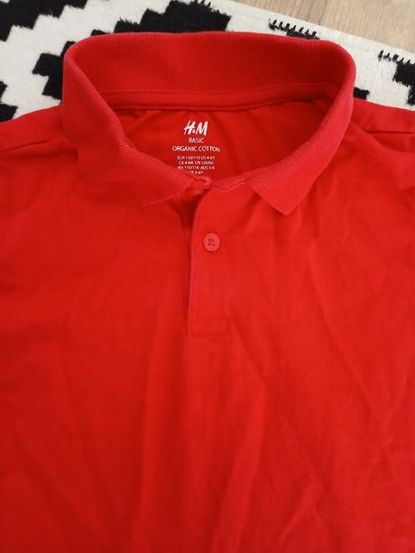 Červená polo košeľa super stav, h&m,116