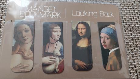 4 knizne magneticke zalozky umenie, 