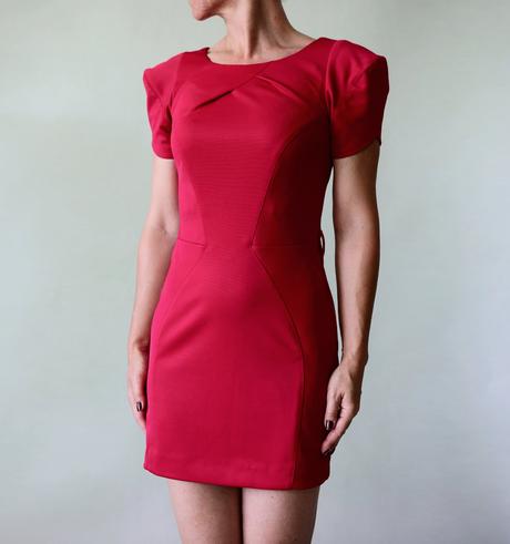 Červené origami minišaty river island veľ.34, river island,xs