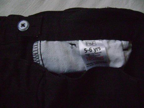 F&f tmavosivé elegantné nohavice vel.116, f&f,116