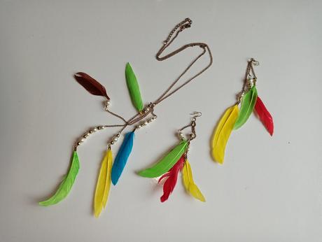 Náhrdelník s pierkami,