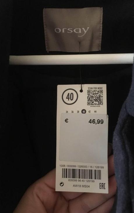 Tmavomodrý kabát orsay, orsay,40