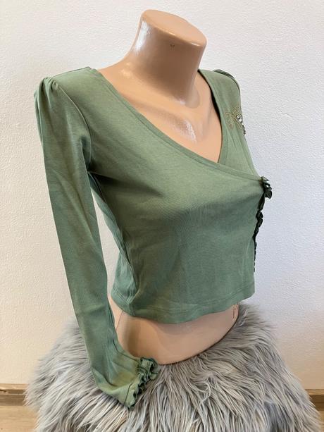Dievčenské crop tričko s kamienkami (8r.), original marines,128