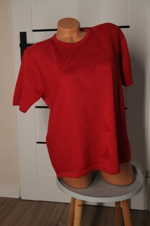 Červený pletený top, xl, xl