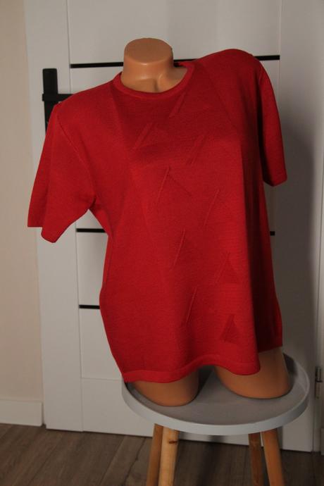 Červený pletený top, xl, xl