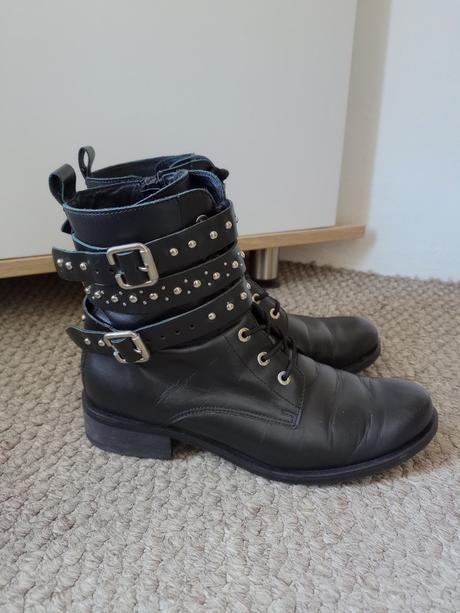 Prechodné kotníkové kožené topánky, wojas,38